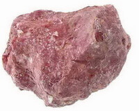 a brownish red mineral block of Halloysite