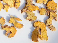 dried bright yellow herb slices of Blackberrylily Rhizome