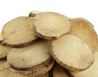 dried pale brownish herb slices of Water-plantain Rhizome