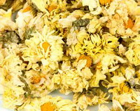 tørrede blomsterblade af Hang Chrysanthemum, Hang Juhua