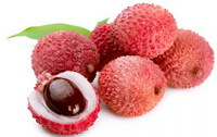 several fresh fruits of Litchi chinensis Sonn.