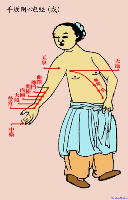 ancient portrait of pericardium meridian