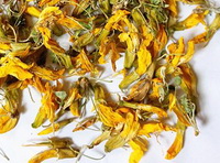 yellowish dried herbs of broom flower