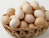 natural source of lysine:eggs are piled in bamboo basket