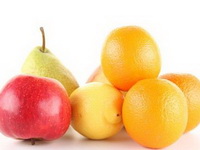 Selenium source and fruits,orange,pear and apple