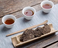 three cups of black tea Fu-brick drink