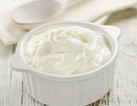 a bowl of Yogurt on a table