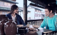 drinking tea together