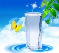 A glass of water in the morning.