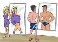 The advantage of looking in the mirror.