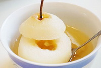 stewing rock sugar with pear 04