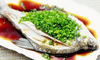 Delicious brown sauce Pomfret Fish