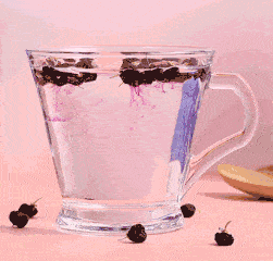 black wolfberry soaking in water 05