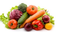 The goodness of eat raw melon, fruit and vegetables!